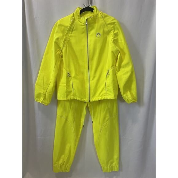 FW19 Marine Serre Radiation Neon Moire Jacket Trouser Set - Picture 1 of 16